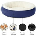thumbnail image 6 of Round Donut Cat and Dog Cushion Bed, 30in Pet Bed for Medium or Large Dogs, Anti-Slip & Water-Resistant Bottom, Soft Durable Fabric Pet beds, Washable Calming Cat & Dog Bed Grey, 6 of 7
