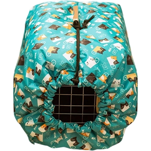 Crate Cover, Windproof Oxford Cloth Protector for Puppy Cat Cages, Waterproof Pet Cover, Winter Shelter for Small Medium Large Breed Puppies & Kittens, Home, Travel, Camping(Q)