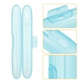thumbnail image 4 of Portable Toothbrush Cases Traveling Toothbrush Holders Case Plastic Blue 8.46"x1.18"x1.14", 4 of 7