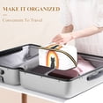 thumbnail image 3 of FORMRS Makeup Bag Travel Cosmetic Organizer for Women Fold Flat Zipper Pouch with Handle, Black Cat Rainbow, 3 of 8