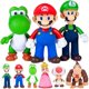 thumbnail image 3 of Treingi 2024 6 piezas/lote 8-13 cm Super Mario Bros PVC figuras de acción juguetes muñecas modelo conjunto Luigi Yoshi Donkey Kong hongo para niños regalos de cumpleaños, 3 of 5