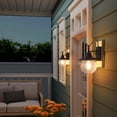 thumbnail image 2 of LNC 1-Light Black Modern&Contemporary 1-Light Globe Outdoor Wall Lamp Rusty 2pcs/pack, 2 of 12