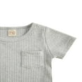 thumbnail image 4 of AMERTEER Baby Summer Set Short Sleeve Solid Color Tops Shorts Set, 4 of 6
