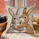 thumbnail image 4 of Uuiauoio Cute Animals Decorative Throw Pillow Cover , Animals Family Animals Outdoor Pillow Cases Square Standard Cushion Cover for Sofa Couch Bed Car 17.72x17.72 inch, 4 of 6