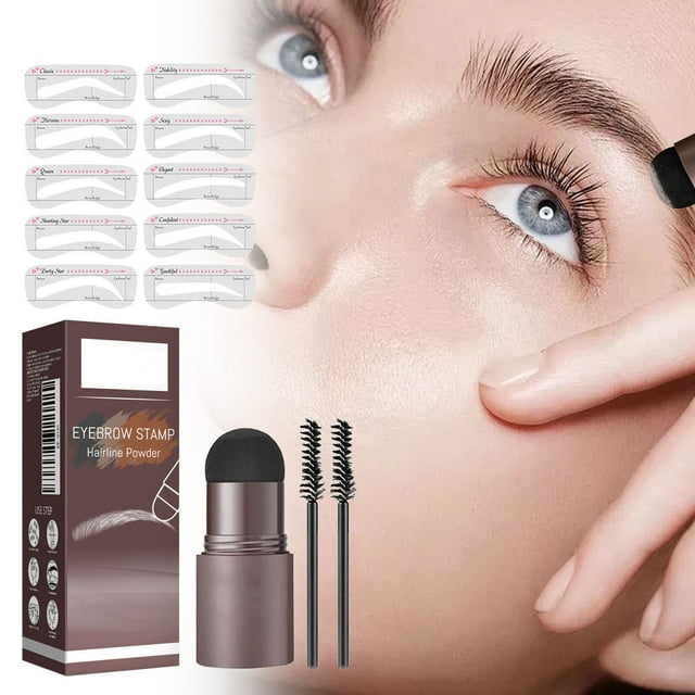 Kit de Pochoir à Sourcils - Kits de Pochoir à Sourcils avec Blush, Kit de Modelage des Sourcils Longue Durée, Imperméable et Résistant aux Bavures avec Pochoirs à Sourcils Réutilisables pour un Sourcils Parfait