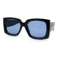 thumbnail image 5 of Womens Classy Thick Plastic Square Rectangle Butterfly Designer Sunglasses [Navy - Black], 5 of 7