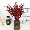 thumbnail image 4 of Bearachild Cono de pino Artificial de bayas de Navidad de 5 ramas para decoración de Navidad, rama de árbol de pino Artificial de flor falsa, decoración Decoración Rojo Bearachild HA002326-01, 4 of 6