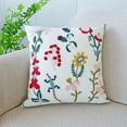 thumbnail image 1 of Funda de almohada con diseño de tulipán verde fresco y sencillo con flores bordadas para sofá, cama, almohada de cintura para oficina, 1 of 6