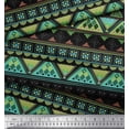 thumbnail image 2 of Soimoi Rayon Crepe Fabric Aztec Geometric Print Fabric by The Yard 46 Inch Wide, 2 of 3