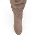 thumbnail image 5 of Journee Womens Kaison Stacked Heel Over The Knee Boots, Widths Available, 5 of 10