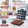 thumbnail image 2 of 24PCS Mini Pancake Maker Machine, Nonstick Electric Dutch Pancakes Griddle, Adjustable Heat Multi-Use Poffertjes Pan, Simple & Easy Baker for Home and Restaurants, Perfect for Breakfast & Desserts, 2 of 6