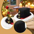 thumbnail image 6 of yuksok Christmas Top Hat Decor Headgear for Festive Fancy Dress Stage Performance Party black, 6 of 8