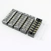 Unique Bargains 5pcs 600V 15A 6 Positions Dual Rows Covered Barrier Terminal Wiring Board Block