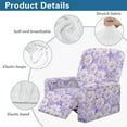 thumbnail image 5 of FOR U DESIGNS Daisy Purple Print Recliner Chair Covers 4 Pcs Elastic Recliner Couch Covers Breathable Reclining Slipcovers Furniture Protector with Storage Pocket, 5 of 8