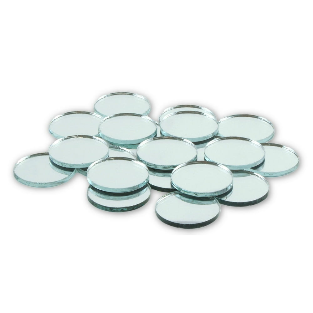 1 inch Glass Craft Mini Round Mirrors Bulk 100 Pieces Mirror Mosaic