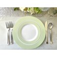 thumbnail image 4 of OCCASIONS 720 Pcs set (120 guest) Wedding Disposable Plastic Plate and Silverware Combo 10.5" + 7.5" + Silverware (Double Fork) (Rio in White & Pearled Green), 4 of 7