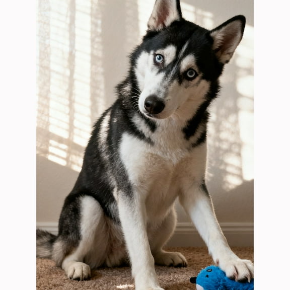 Lcdjbfbf Husky pattern Diamond Art 5D Diamond Painting DIY Kits Full Round Drill Rhinestones by Number Stitch Arts and Crafts for Living Room Home Wall Decor 12x16 inch / 30x40cm