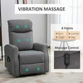 thumbnail image 4 of HOMCOM Fauteuil Inclinable de Massage avec 8 Points de Vibration, 4 of 9