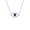 Blue::Silver, variant on Yellow Color Evil Eye Pendant with Zircon - Rose Gold Jewelry