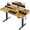 Brown, variant on Kyspho Electric Standing Desk with Drawers, 40″ x 24″ Height Adjustable Stand up Desk with Storage Shelf, Gaming Desk Compatible Monitor Stand, 4 Preset Heights for Home Office, White