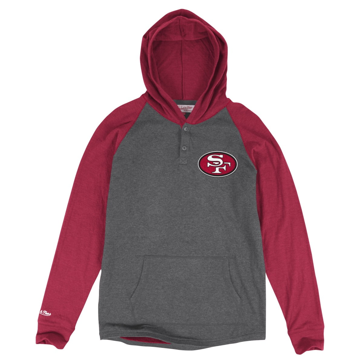 San Francisco 49ers Mitchell & Ness NFL "Home Stretch" Long Sleeve Hooded Shirt