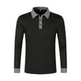 thumbnail image 5 of YOTMKGDO Button-Up Shirts Short Sleeve, Notch Neck Shirts For Men Spring Summer Cotton Shirt Breathable Cotton Tops Solid | Workwear for Men Men'S Breathable Cotton Tops Blue L, 5 of 5