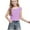 Purple, variant on Mgmyaa Girls Croped Short Sleeve T Shirts Kids Summer Tops Crewneck Basic Tee Blouses 5-16 Years