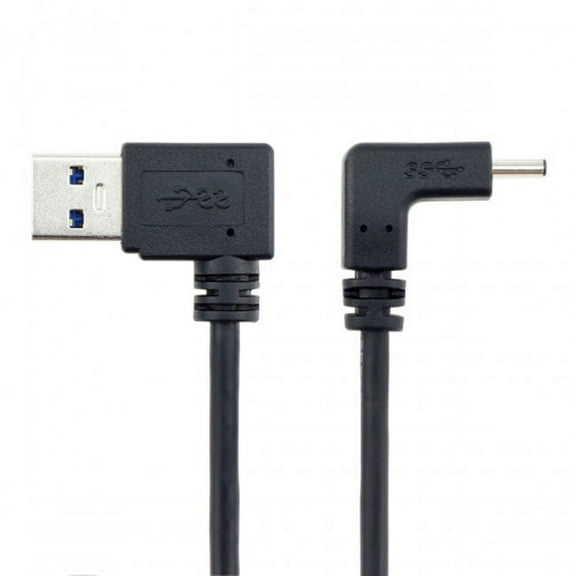 Xiwai Cable USB 3.1 USB-C Up Down Angled to 90 Degree Left Angled A Male Data Cable for Mac Tablet Phone