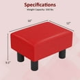 thumbnail image 3 of Costway Modern Foot Stool with Storage w/Hidden Storage Space PU Leather Ottoman, 3 of 10