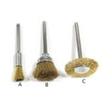 thumbnail image 3 of RYUJNDK Pack Of 10 Brass Wire Wheel Brush 1/8 Shank For Fine Polishing And Rusts Elimination For Craftsmen Tools, 3 of 8