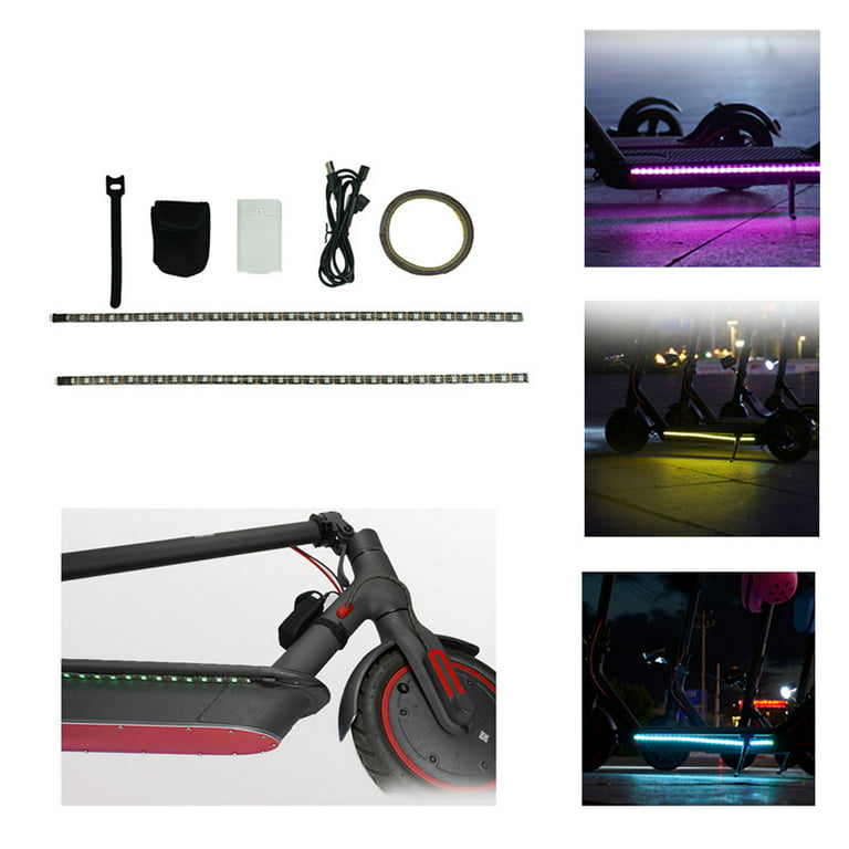 incrementar Cuidado donde quiera Mi Scooter Accessories, Colorful Foldable LED Strip Light Chassis  Decorative Lamp for Xiaomi Mijia M365 / M365 Pro Electric Scooter -  Walmart.com