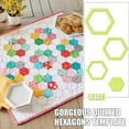 thumbnail image 4 of 4× Templates Clearance! Gorgeous Hexagonal Patchwork Sewing Template Cutting Ruler Set Shape Sewing Ruler Easy To Grip Design Comfortable for Sewing Hands, 4 of 7