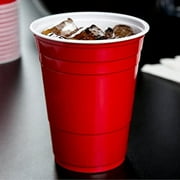 Solo Plastic Party Cold Cups, 16oz, Red, 50/pack