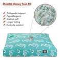 thumbnail image 3 of Majestic Pet | Sea Horse Shredded Memory Foam Rectangle Pet Bed For Dogs, Removable Cover, Teal, Small, 3 of 6