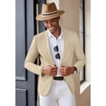 thumbnail image 3 of COOFANDY Men's Casual Blazer Lightweight Slim Fit Suit Jacket Two Button Cotton Sport Coats, 3 of 6