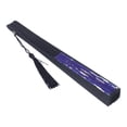 thumbnail image 5 of Abanico de mano de bambú con diseño de grulla y huesos negros, ventilador plegable antiguo con parte trasera azul para regalo de decoración de ropa de rendimiento, 5 of 5