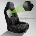 thumbnail image 5 of AFUNTIO Luxury Seat Covers for Nissan 99% Models,2PCS Leather Car Seat Cushions,Waterproof Car Sit Protectors,Nonslip Interior Accessories(Black and Red), 5 of 6