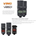 thumbnail image 5 of Godox V850II GN60 2.4G Off 18000s HSS Flash Speedlight Speedlite Built-in 2.4G Wireless X System with 2000mAh Li-ion Battery for Nikon Pentax Olympas DSLR Cameras, 5 of 7