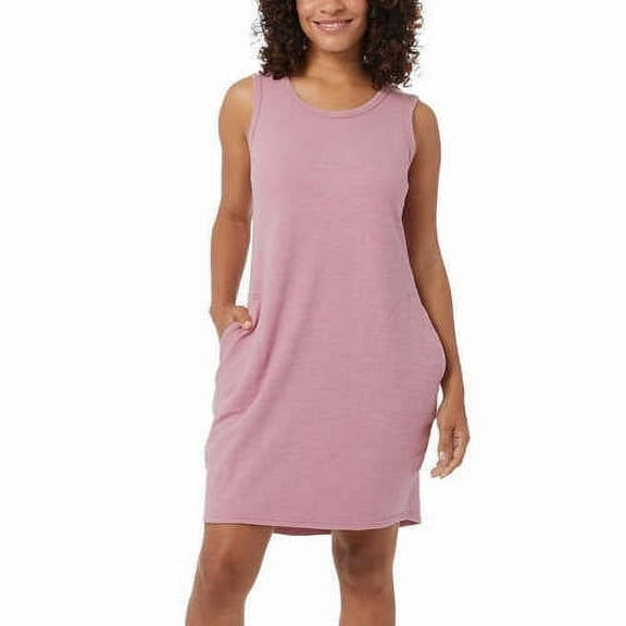 32 Degrees Women's Sleeveless Relaxed Fit Pullover Dress (Miniature Rose, Medium)