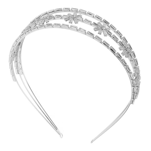 Christmas Headbands for Women Crystal Crown Sophisticated Bridal Hair Decor