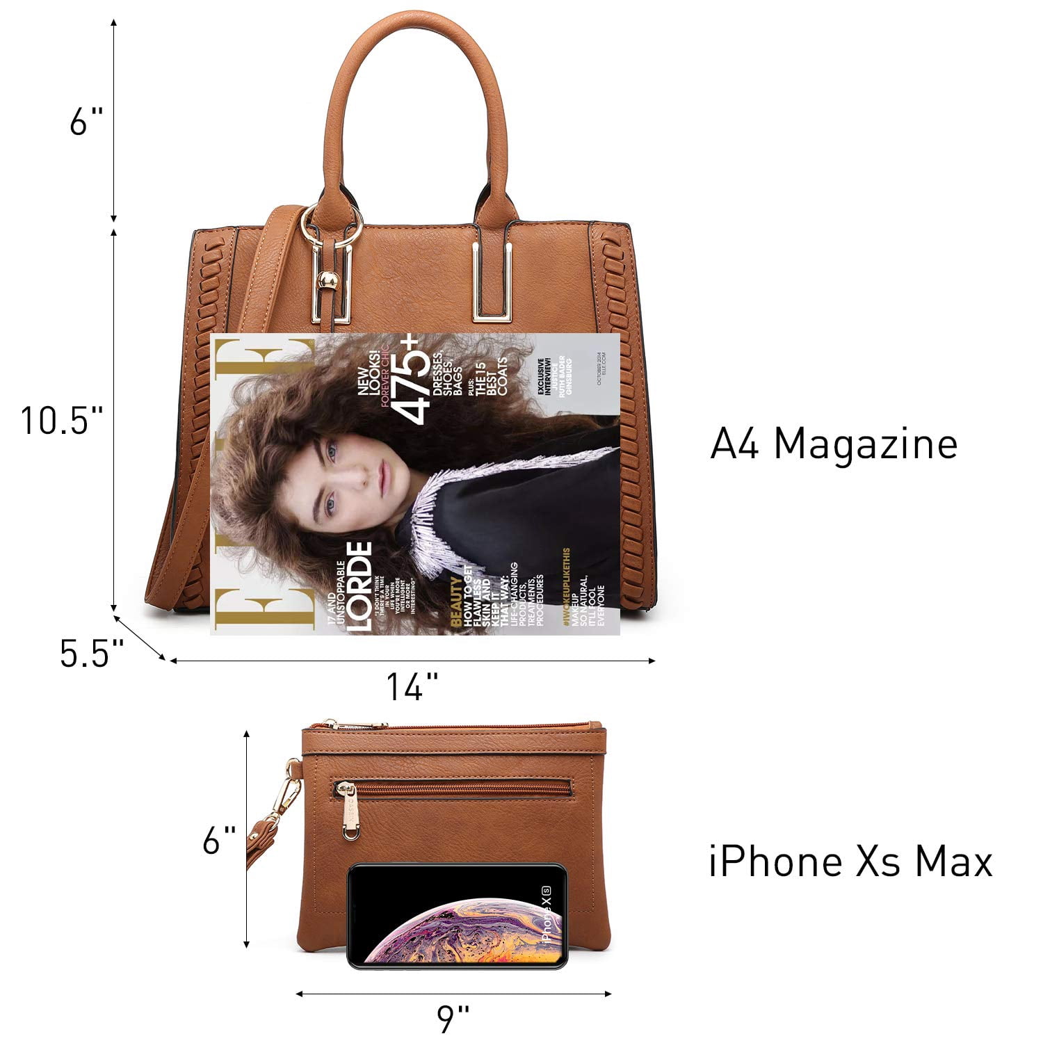 Dasein Women Satchel Handbags Vegan Leather Purses Tassel Shoulder Bags Work Tote for Ladies with Long Strap