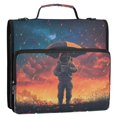 thumbnail image 5 of FORMRS Zipper Binder with Shoulder Strap 2-inch Ring 500 Sheet Capacity File Bag, Astronaut at Dawn, 5 of 5
