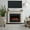 Bone White, variant on Real Flame 8130E Tejon 52" Wide 5,100 BTU Slim Mantel Electric Fireplace - White