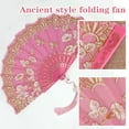 thumbnail image 2 of Chinese Style Plastic and Cloth Folding Fan for Dance Performances, Decoration and Gifts, 2 of 9