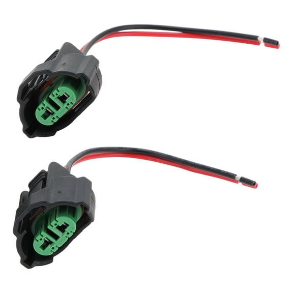 Unique Bargains 2 Pcs 2 Pins H8 H9 H11 880 881 Headlight female connectors Wire Connector Adapter Pigtail 3.94" Long Waterproof Electrical Car Auto Wire Connector