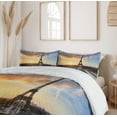 thumbnail image 6 of Ambesonne Eiffel Tower Duvet Cover Set, Scenic View Paris, 2-Calking, Blue Yellow Coconut, 6 of 7