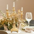 thumbnail image 2 of Candelabros de aleación de zinc Candelabros cónicos Portavelas, Portavelas vintage Portavelas para mesa de comedor Centros de mesa Banquete de boda de 25cmx30.5cm BLESIY Candelabro, 2 of 7