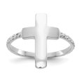 thumbnail image 1 of Bague Croix en Or Blanc 14k Religieuse, 1 of 7