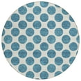 thumbnail image 2 of Addison Rugs Chantille Indoor/Outdoor Transitional Circles Teal Washable Round Rug, 8' x 8', 2 of 6