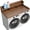 Dark Walnut, variant on Laundry Wood Shelf Topper with Edge, 54 x 27.5 Washer Dryer Countertop with Non-slip Pads, Double Layer Organizer for Detergent and Folding, MDF Walnut